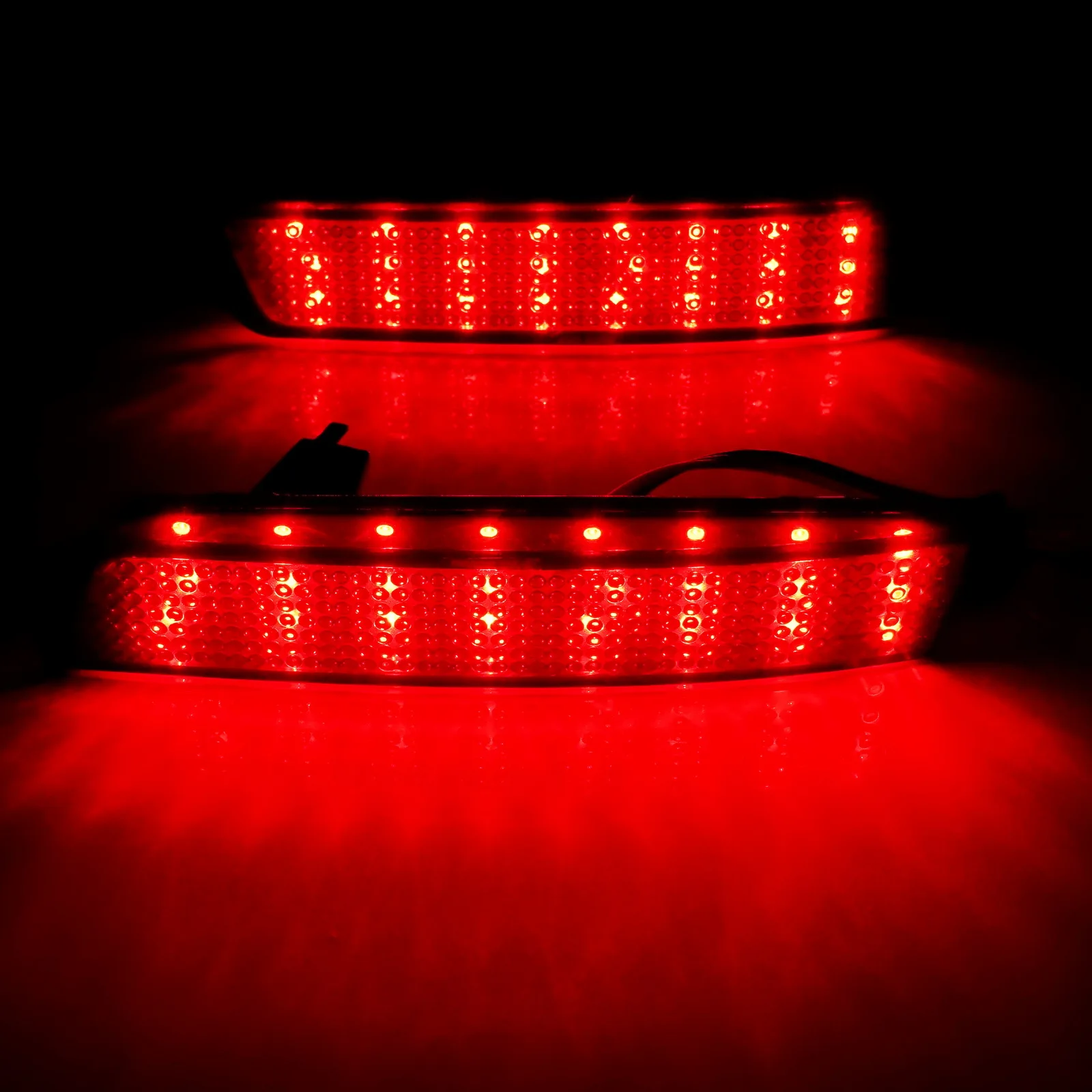 ANGRONG For Nissan Juke Murano Quest Infiniti FX35 FX50 LED Bumper Reflector Brake Light Black Smoked Lens