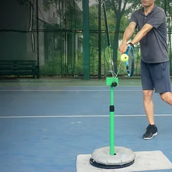 Entrenador de tenis giratorio profesional, máquina ajustable, accesorios de pelota, herramienta de entrenamiento, servicio Topspin Slice, entrenador de acciones