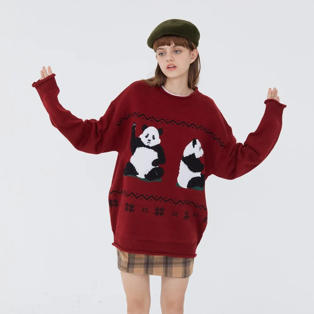 

Anime Knitted Kawaii Cute Designer Oversized Woman Sweaters Winter Clothes Women Nice Pullover Cardigan Long Sleeve Tops