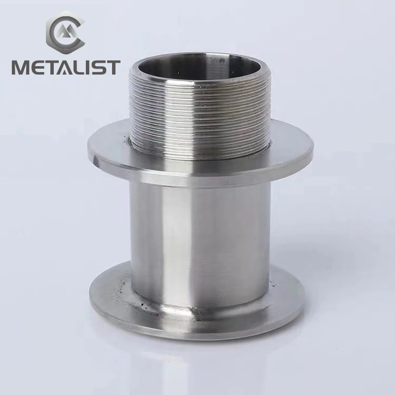 METALIST High Quality Sanitary Wall fitting Fit Tube OD 76-108mm L=65mm SS304 Stainless Steel Bulkhead Pipe Fitting