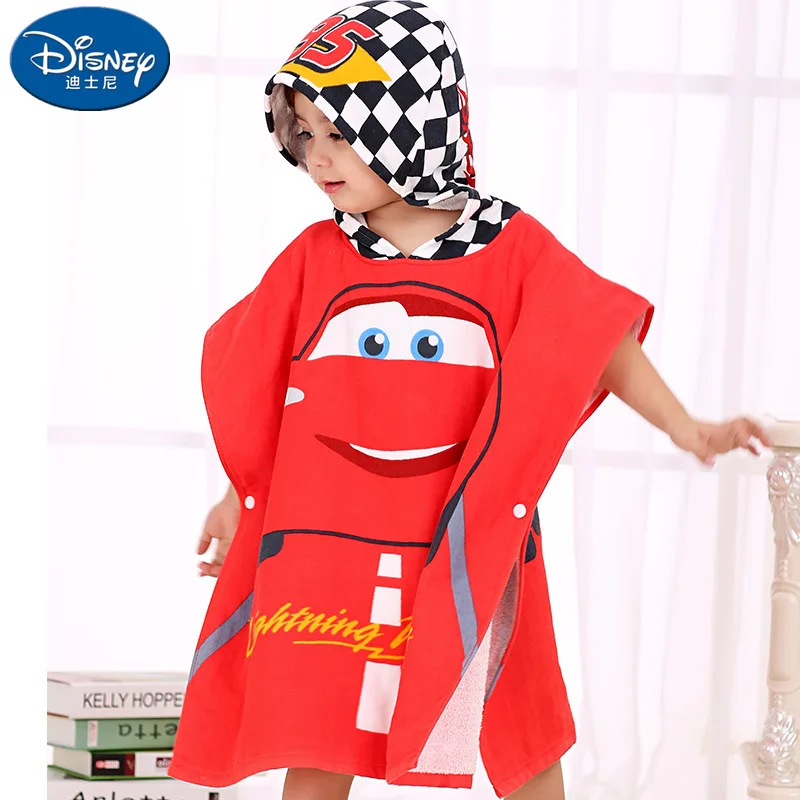 Disney Frozen 100% Cotton Children\'s Hooded Bath Towel beach towels Minnie Mickey mouse boy girl Cloak Cotton Bathrobe Cartoon