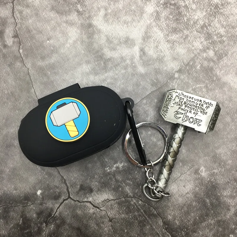 Custodia per auricolari Marvel per Samsung Galaxy Buds/Buds + custodia per cuffie Bluetooth Wireless in Silicone con portachiavi