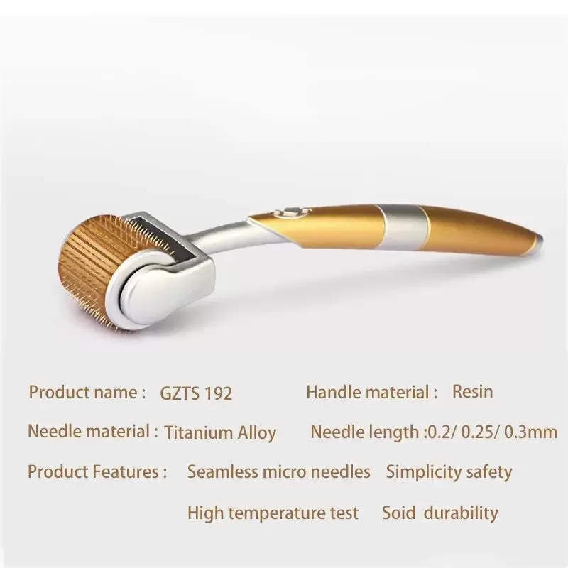 Dermaroller zgts 192 agulha liga de titânio derma rolo microneedle meso diminuir linha fina rolo beleza