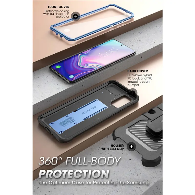 SUPCASE For Samsung Galaxy S20 Plus Case / S20 Plus 5G Case (2020) UB Pro Full-Body Holster Cover WITH Built-in Screen Protector