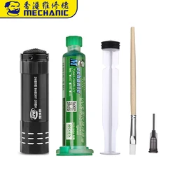 MECHANIC Green Oil UV Solder Mask PCB BGA Paint Prevent Corrosive Arcing Soldering Paste Flux Ink