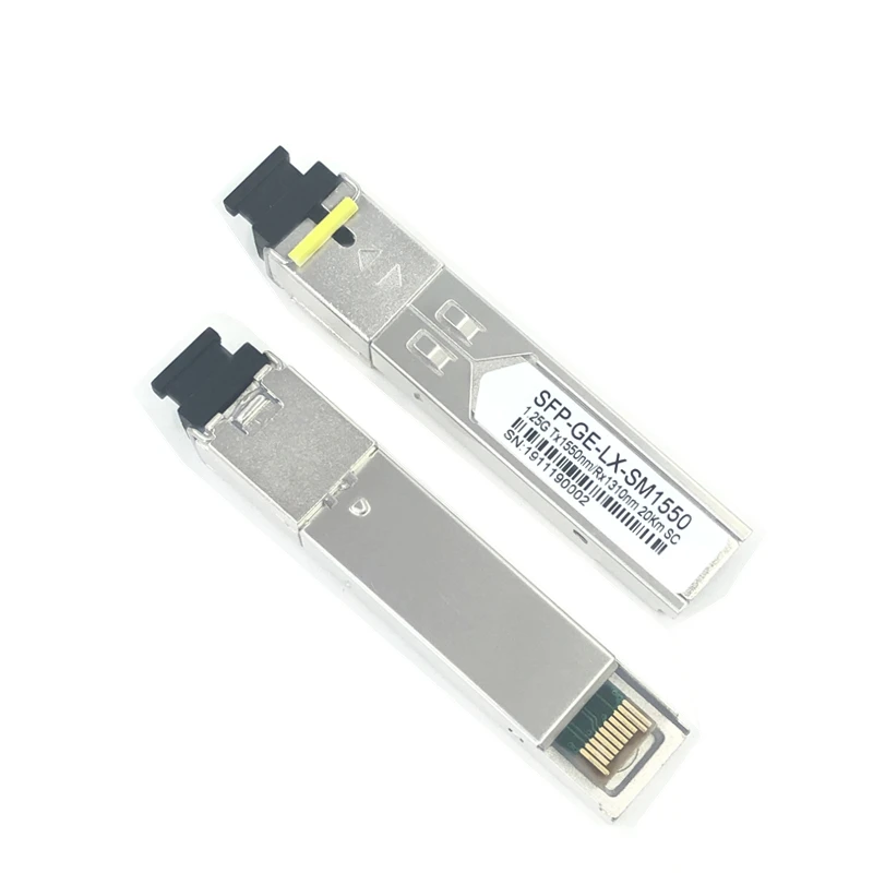 Módulo de fibra óptica SC SFP 1,25G SC 20KM 1310/1550nm, transceptor de módulo óptico SFP de fibra única para compatibilidad de pares onu-olt5