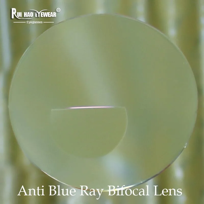 Anti Blue Ray Bifocal Lenses HMC Coating Blocking Glasses Lens Computer Eyeglasses Optical 1.56 1.61 1.67 Resin Lens