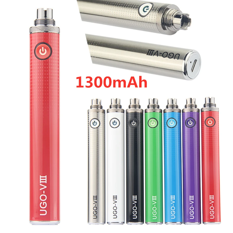 

1300mah 510 Thread Vape Mod Pen Rechargeable Battery UGO V3 Vaporizer 3.7v eGo T UGO V III for Evod Vape Cartridge