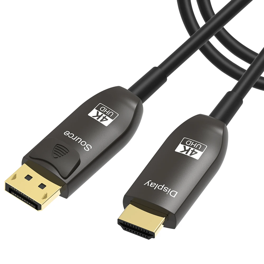 fiber-displayport-to-hdmi-compatible-optic-cable-216gbps-ultra-speed-4k@60hz-20m-30m-50m-supports-3dhdcpe-arc-dp-to-hd-cable