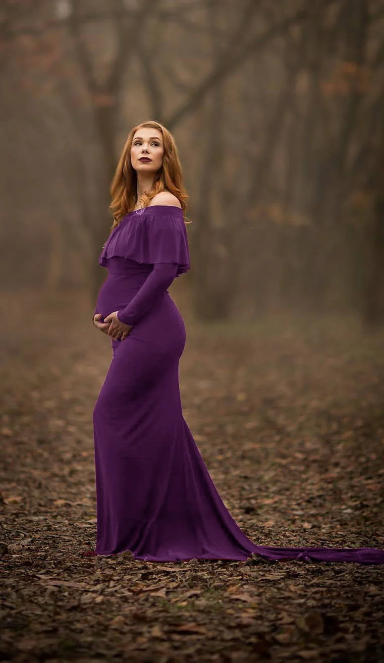 Sexy Lace Bodysuits Dresses For Photography Maternity Photography Props Long Dress With Bodysuit Pregnancy Photo Shoot Gown