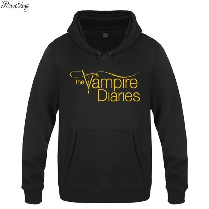 

Hoodies Men Vampire Diaries Letter Printed Mens Hoodie Fleece Long Sleeve Men's Sweatshirt Sweat Moletom Skate Sudadera Hombre