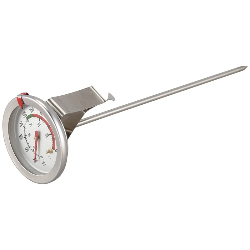 Handy 8 Inch Probe Deep Fry Meat Turkey Thermometer with 2 Inch Dial Stainless Steel for BBQ Grill Pot Pan Kettle 50℉-550℉(1 Pie