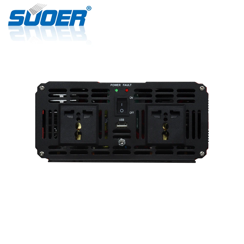 Suoer【 Pure Sine Wave Inverter 】220v 12v 2000W dc ac pure sine wave solar power inverter（FPC-2000A）