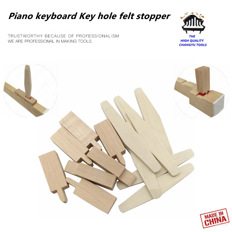 Alat Penyetel Piano Aksesori Keyboard Piano Lubang Kunci Felt Stopper Steker Kayu Steker Lubang Pantai Di Lubang Pin Depan Bagian Piano