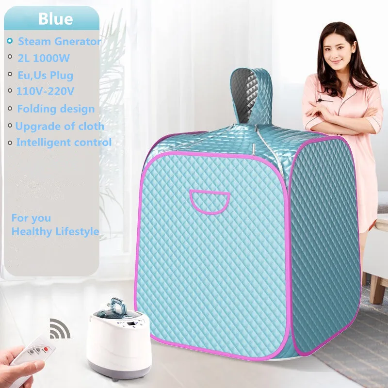 Steam Sauna Box Fumigation Sauna Room Cabin Portable Sauna Lose Weight Detox Machine Pool Heater Mini Steam Generator Home SPA