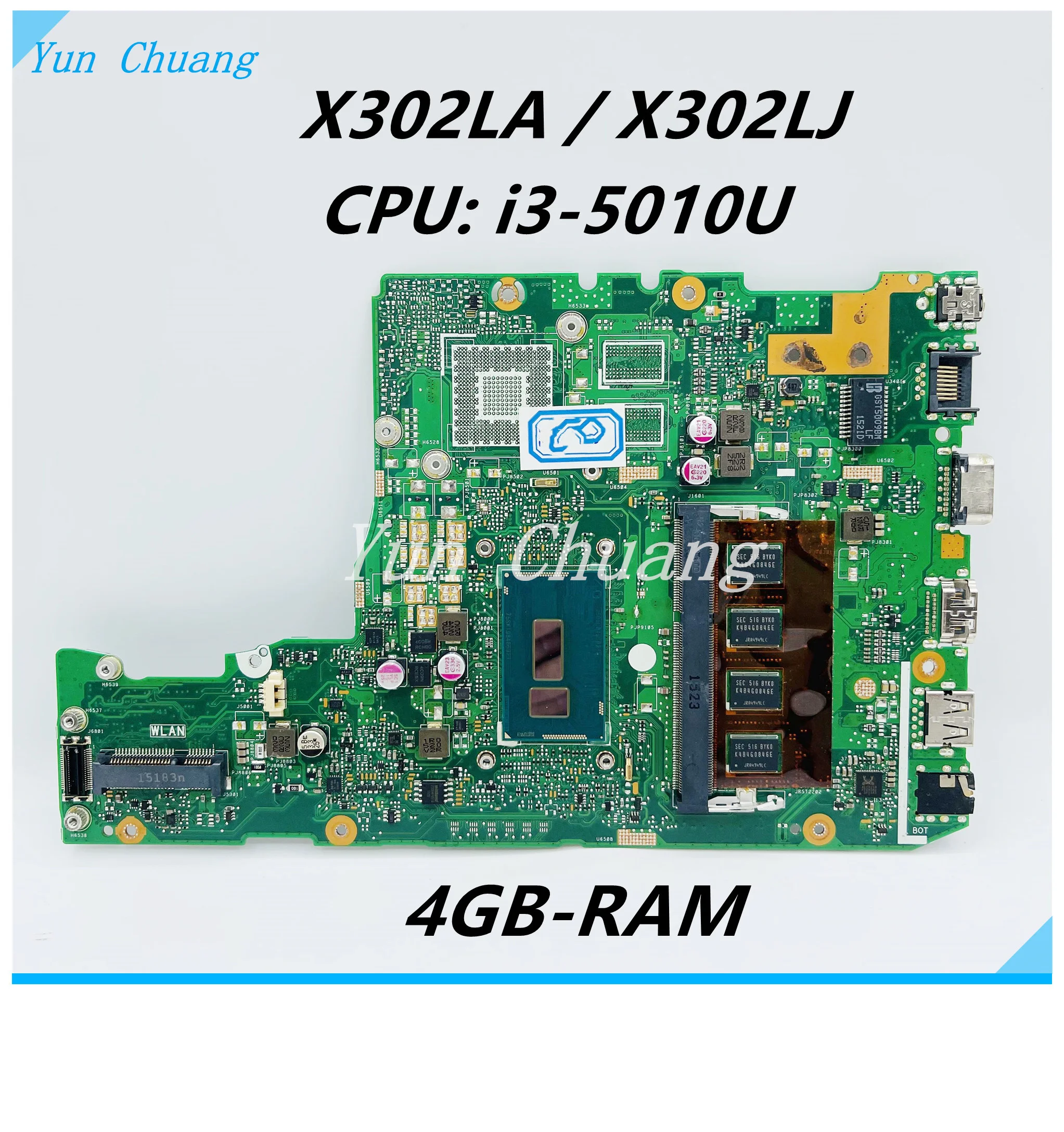 placa mae para asus x302l x302la x302lj portatil placa mae com i35010u cpu 4g ram ddr3 testado ok x302la 01