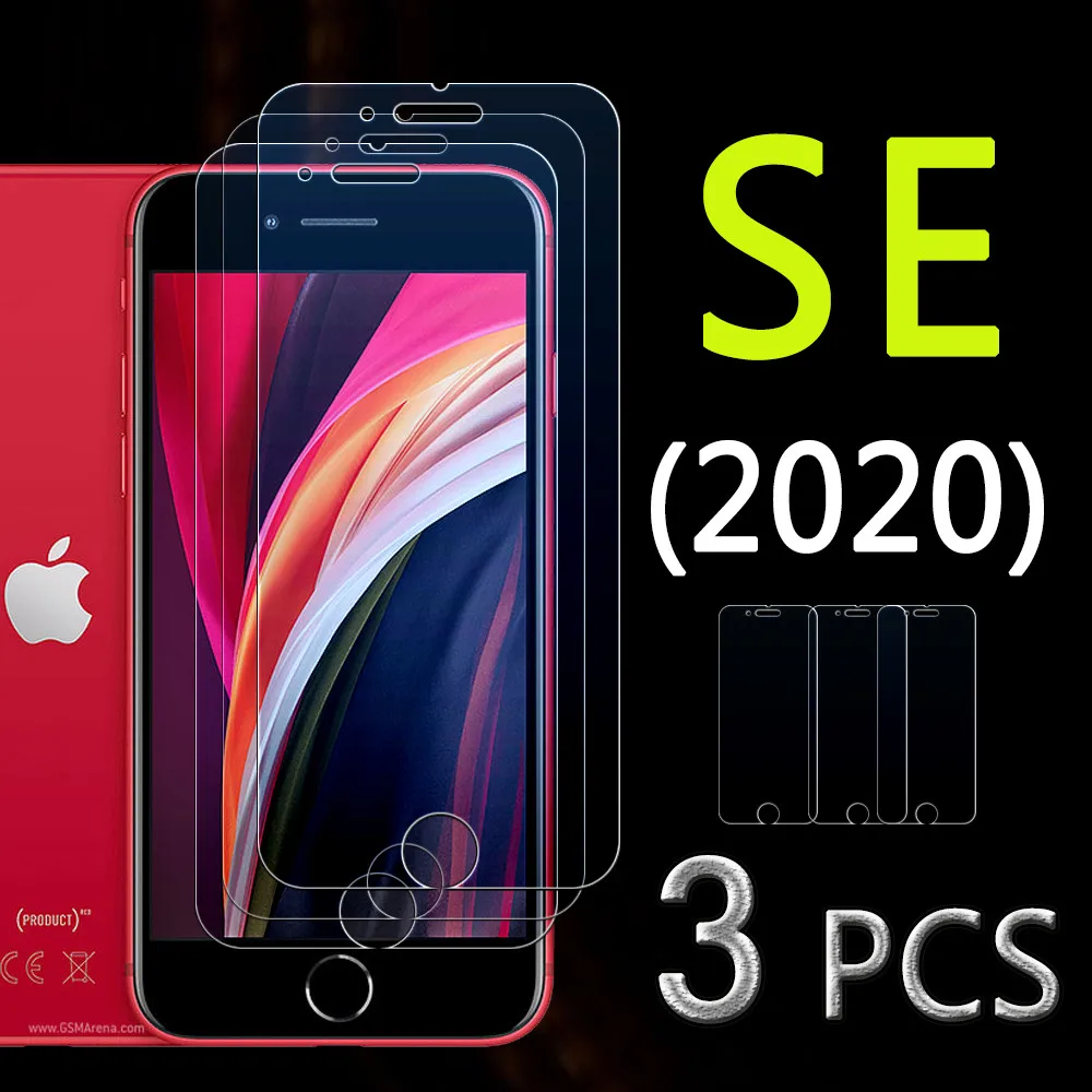 For Apple iPhone SE 2020 Glass SEe2020 Screen Protector i Phone s e 2020se iphonese 2 Film Temper Glas Protection Armor 9H 3 Pcs