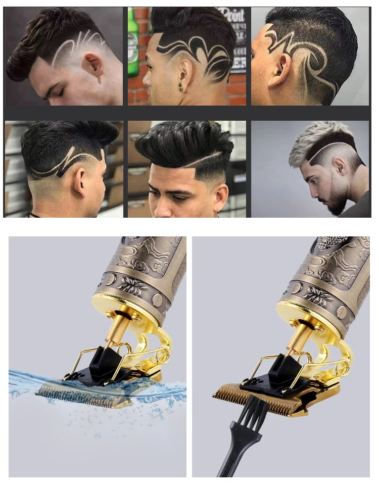 T9 Professional Digital Hair Trimmer Rechargeable Electric Hair Clipper Men's Cordless Haircut Adjustable Ceramic Blade image 3