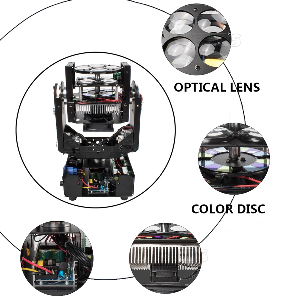 Imagem -04 - Super Beam Moving Head Led Beam Luz de Efeito Perfeito dj Disco Party Lighting Transporte Rápido 4x25w