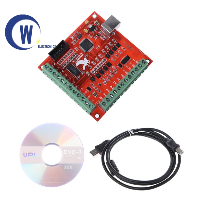 CNC USB MACH3 100Khz Breakout Board 4 Axis Interface Driver Motion Controller L29K