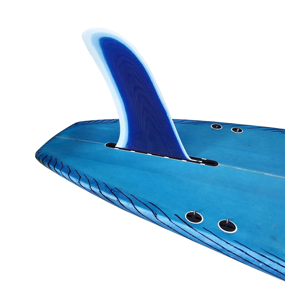 New Arrival Fiberglass Single Fins 10.5 inch Surfboard Center Fins Blue Color Paddle board Longboard UPSURF Single Fins