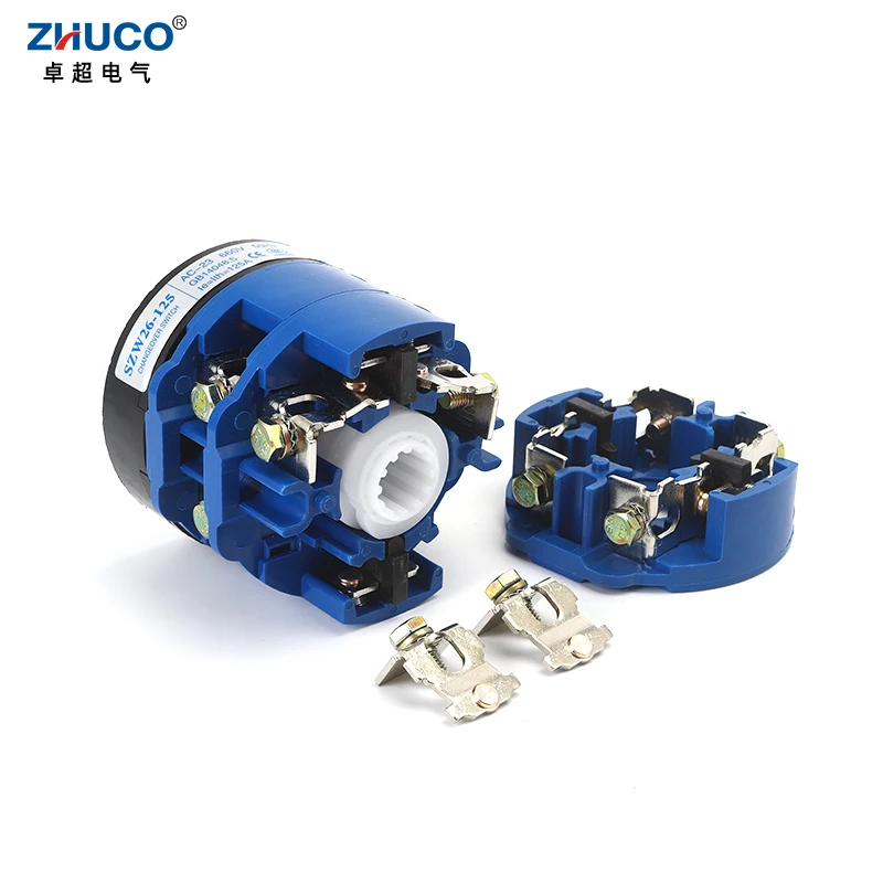 ZHUCO SZW26/LW26-125 125A  1 2 3 4 Phase 3 Position Cam Switch Generator Transfer Change over switch D101.1 D202.2 D303.3 D404.4