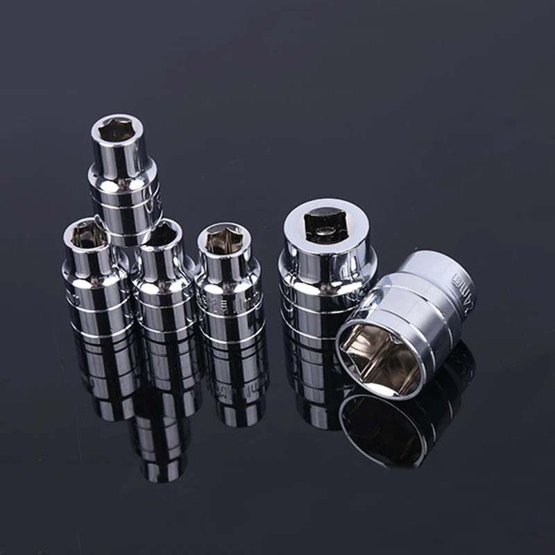 Jeu de douilles à haute dureté, chrome vanadium, plaqué chrome, machine multi-spécifications, outil universel de réparation de voiture, 8-32mm