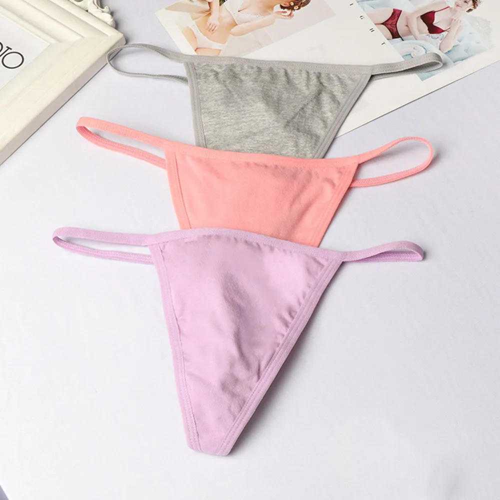 

1 Pcs Women Sexy Panties Solid Color Lingerie Low Waist Sleek String Design Bikini G-String Underwear Female Briefs