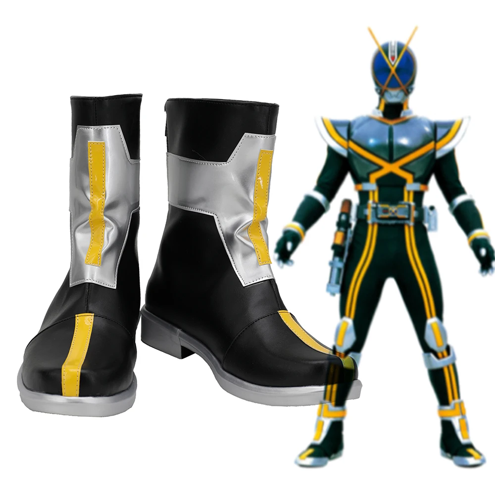 

Kamen Rider Kaixa Cosplay Boots Masked Rider Kaixa Leather Shoes Cosplay Custom Made Any Size