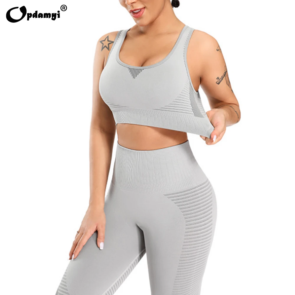 Women Seamless Yoga Wear Tank Top Suit Sportswear Sports Bra Leggings 2 Piece Set Gym Clothes Female Homebody Fitness Costume XL