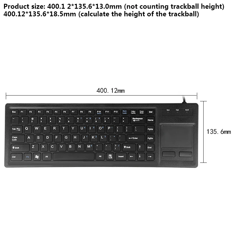 Industrial industrial control embedded plastic keyboard Query equipment, industrial computer, with touchpad