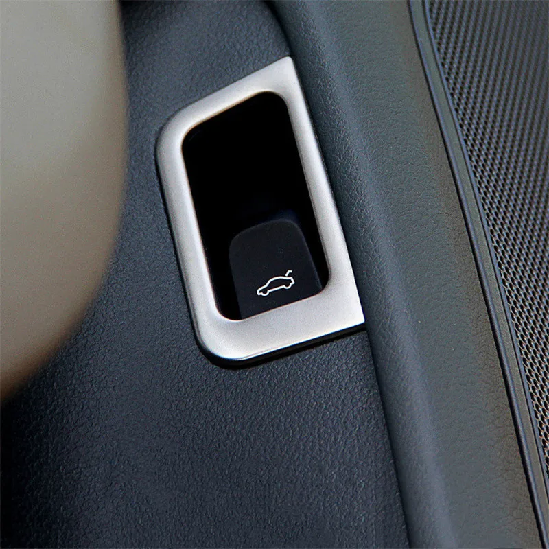 Stainless Steel Car Styling Trunk Switch Buttons Frame Decoration Sticker Trim For Audi A6 C7 2012-2018 LHD Interior Accessories