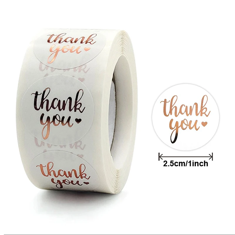 

"Thank You" hot stamping sticker buy commercial decorative flower label sealing sticker candy gift box round sticker wedding