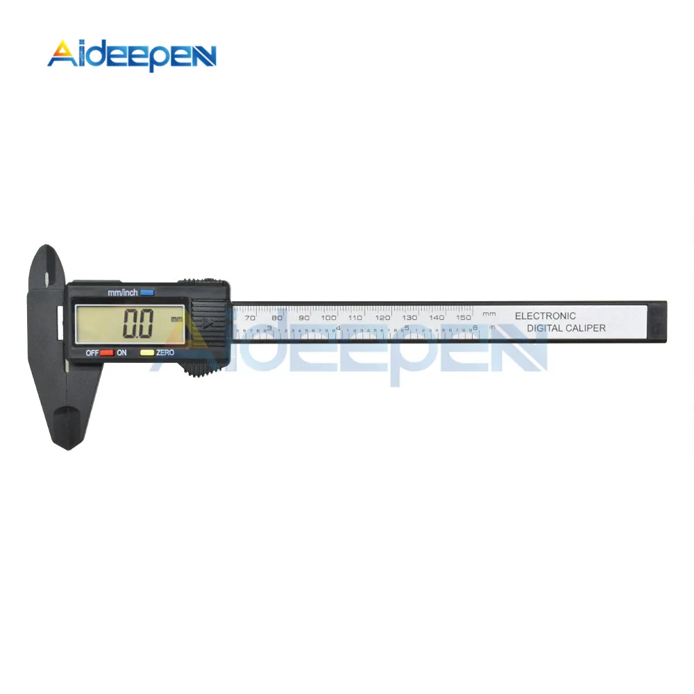 0-100mm 0-150mm Caliper 6 pollici LCD Elettronico Digitale Compasso A Nonio Micrometro Strumento di Misura Micrometer