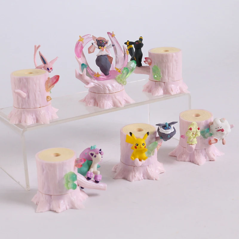 Pokemon Forest Figure Vol.5 Espeon Mew Diancie Umbreon Ponyta Alcremie Swirlix 6pcs/set