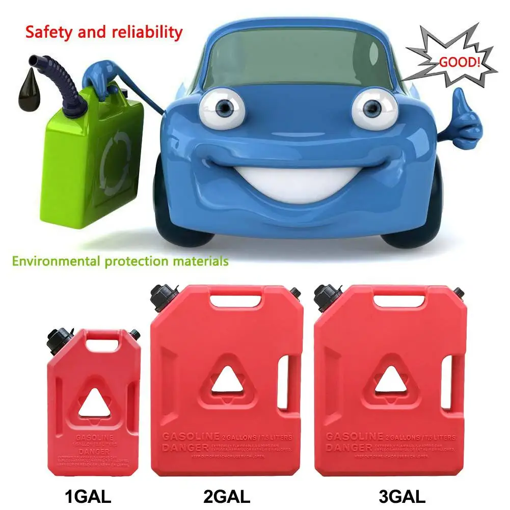 11.3L Fuel Tank Red Gas Cans Spare Fuel Tank Gas Can Plastic Gasoline Storage Container For SUV Car Motorcycle 1/2/3 Gallon