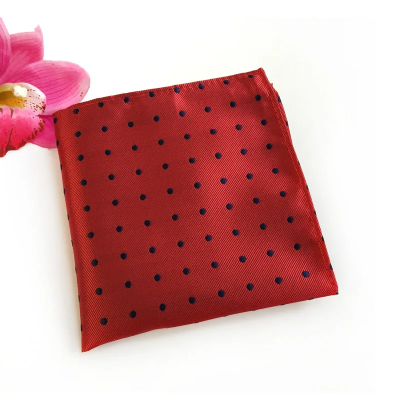 Men\'s Fashion Business Handkerchief Square 2020 Hot Section Polyester Material Fashion Dot Wavelet Point Dress Pocket Towel