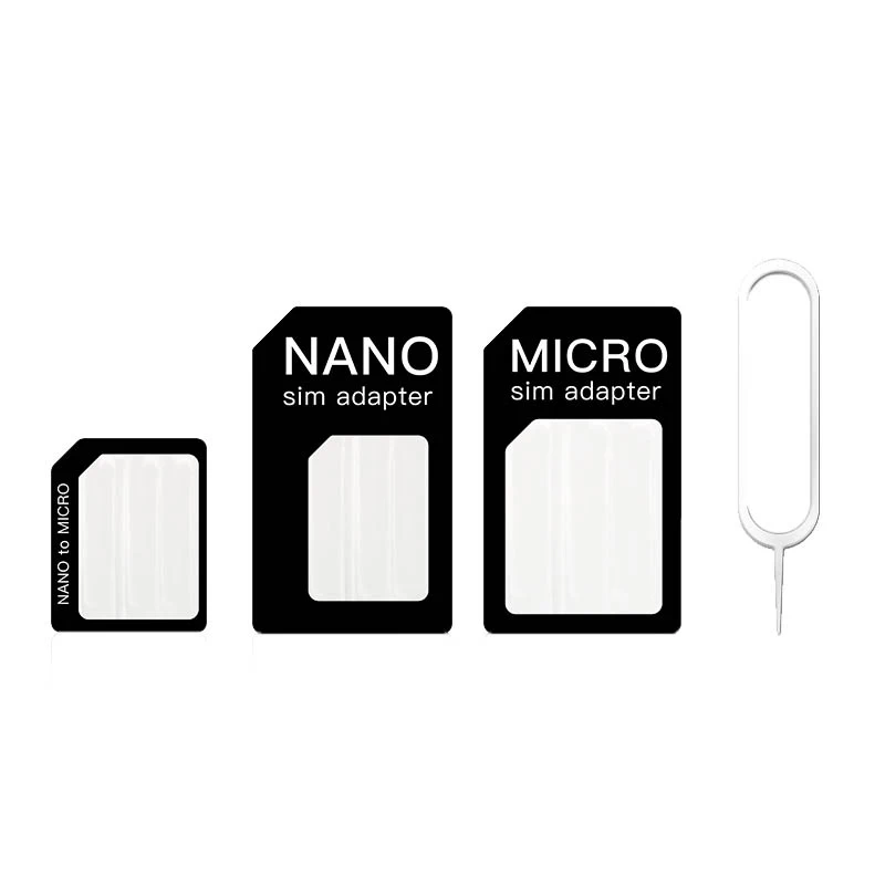 SIM Card Tray Holder Adapter Nano To Micro Standard Full Size With Ejection Pin For Retrieving SIM Card