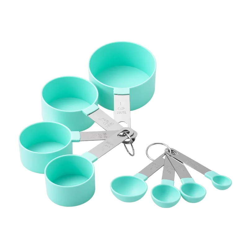 13 Pièces Set Cuillères Et Tasses à Mesurer Inox – 5 Tasses + 6 Cuillères + Clip + Règle, Mesures Précises Pour Cuisine Et Pâtisserie
