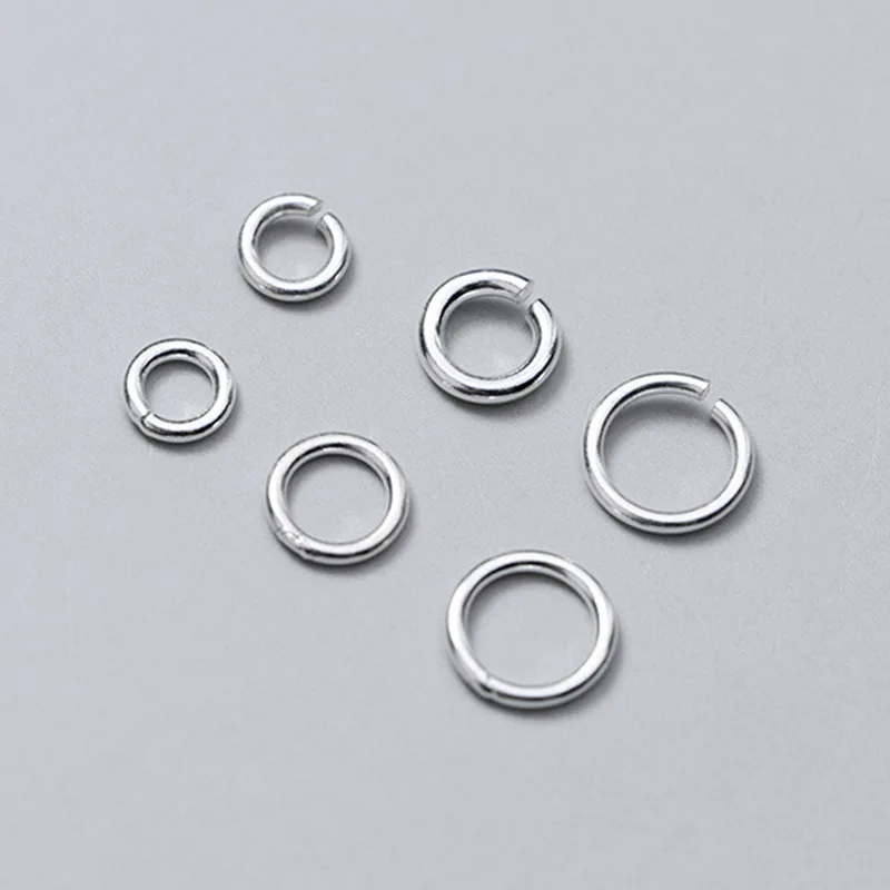 

10pcs 925 Sterling Silver Close/Open Jump Rings 4/5/6mm Silver Connector Round Clasp Rings DIY Bracelets Jewelry Accessories