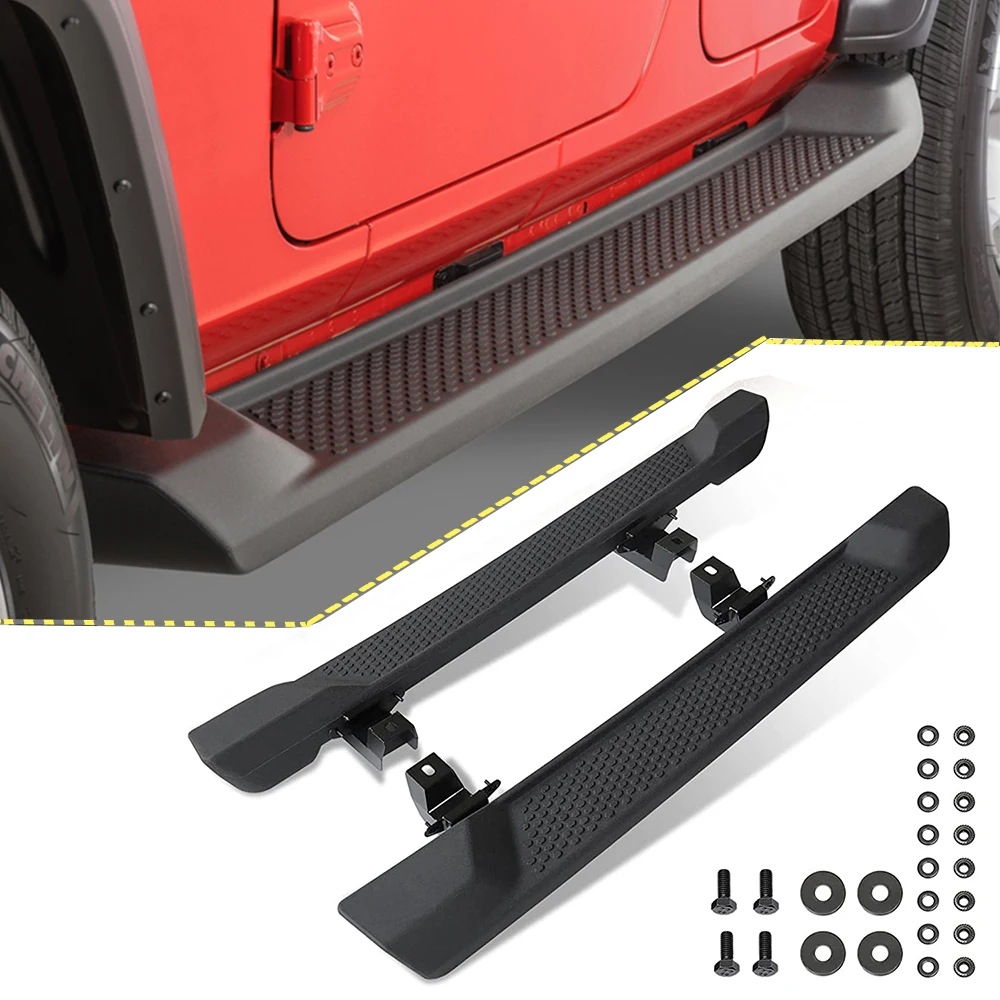 

For Jeep Wrangler JL Rubicon Unlimited 2 Door 2D 2018 2019 2020 2021 Door Side Step Running Boards Protector Bar