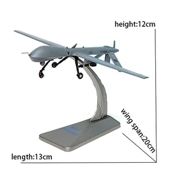 1/72 MQ-1 Predator UAV Model USA Air Force Fighter Unmanned Reconnaissance Attack Air Vehicle for Collection Decoration