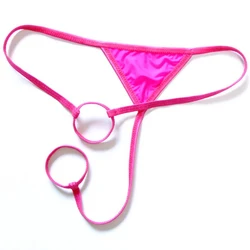 Ropa interior Sexy para hombre, calzoncillos de tiro bajo, nalgas transpirables, Tanga con espalda en T hueca, suspensorio sin entrepierna, bragas JJ