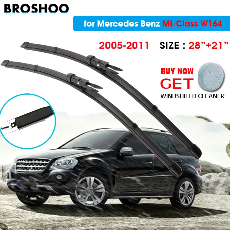 

Car Wiper Blade For Mercedes ML-Class W164 28"+21" 2005-2011 Auto Windscreen Windshield Wipers Blades Window Fit Pinch Tab Arm