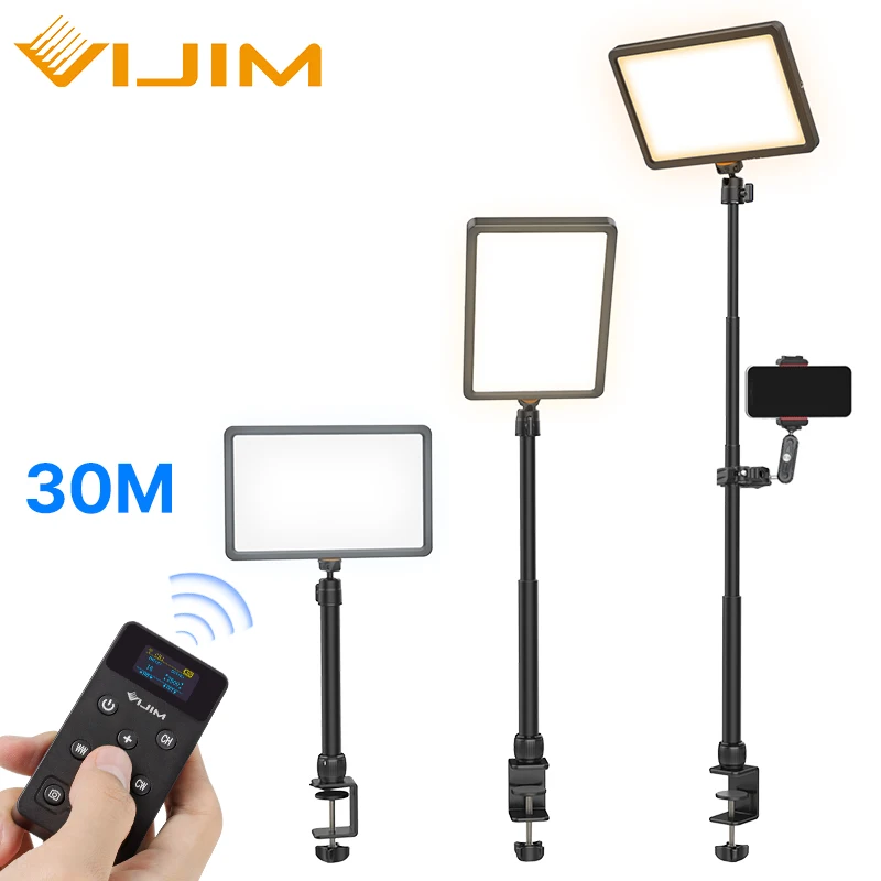 VIJIM K20 Led Panel Light Key Light Air Magnetic Remote Control With Screen Desktop Stand Kit For Video Conference Youtube Live