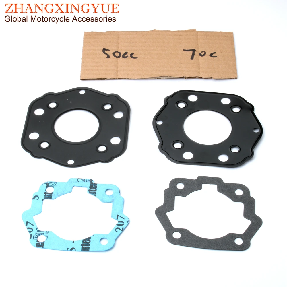 Motorcycle 50cc 70cc Cylinder Gasket Set Top End for Derbi GPR Nude R - Replica Senda X-Race X-Trem Enduro SM EBS050 Euro 50 2T