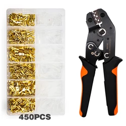 2.8/4.8/6.3mm universal spring plug wire crimped crimping hand tool connection Terminals Electrical Insulated Assortment SN-48