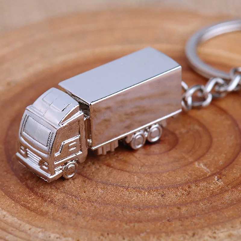 1pc Mini Truck Key Ring Zinc Alloy Lorry Car Keyfob Keychain Lovely Creative Gift Keyring For Women Men Car Interior Accessories