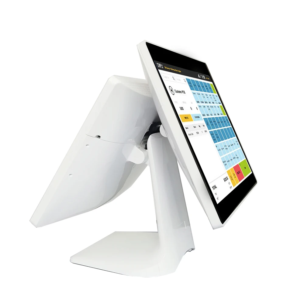 Free Shipping Touch EPOS Terminal PC Dual Screen All In One POS for Sale