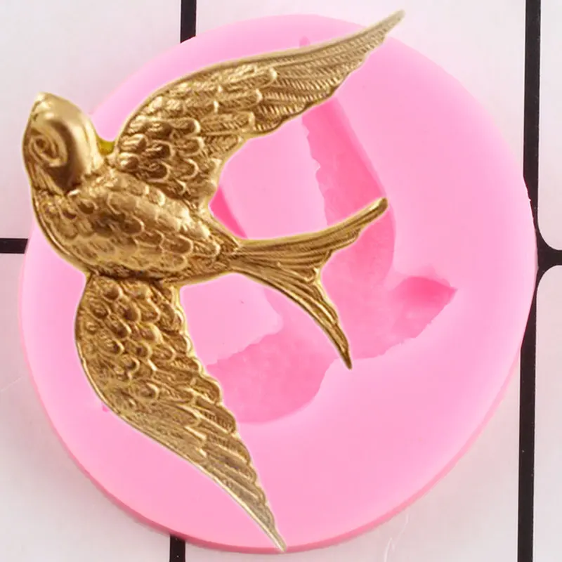 3D Swallow Birds Silicone Molds Jewelry Polymer Clay Mould Chocolate Candy Mold DIY Cupcake Topper Fondant Cake Decorating Tools